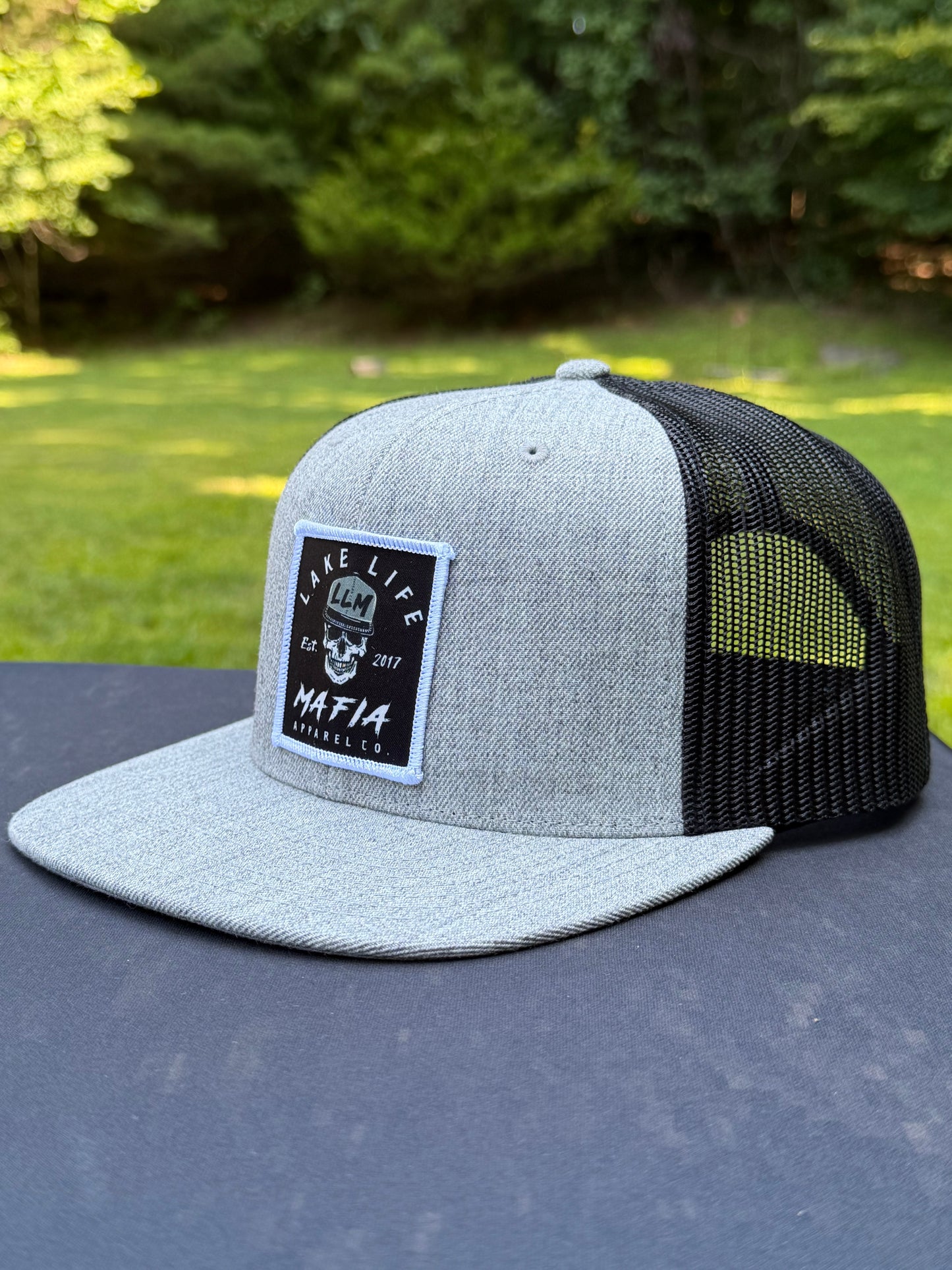 LLM Flat Bill Hat - Grey/Black