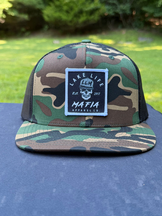 LLM Flat Bill Hat - Camo/Black
